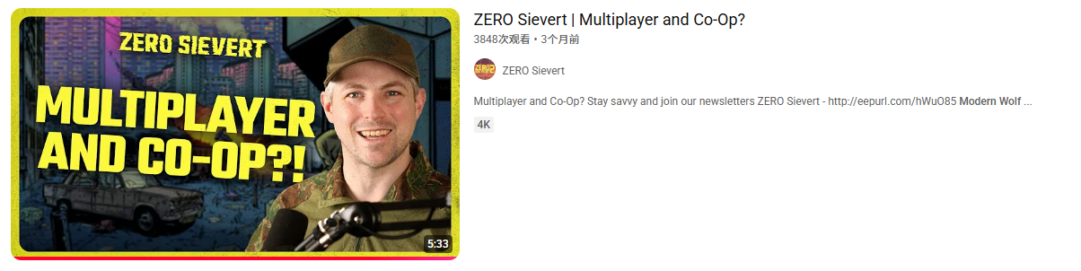 支持多人合作：俯视视角类潜行者游戏《ZERO Sievert 2》Steam商店页面上线